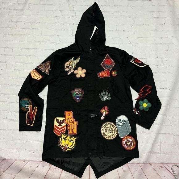 REASON BRAND Affiliated Fishtail Parka Men’s Jacket in Black size Medium NWT - Picture 17 of 17